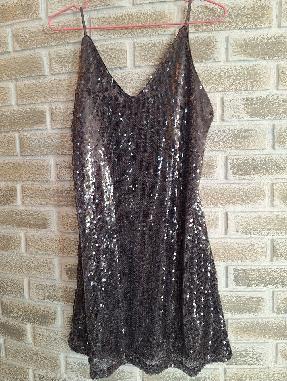 Sequin Mini Dress from Bootlegger β‘ Gray Sparkle Glitter Party Dress Size Small